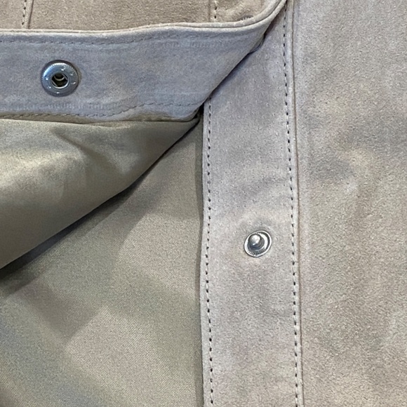 BLANKNYC Tan Suede Leather Fawn Skirt Short Button Front Pockets Women’s Size 25 - Picture 7 of 12